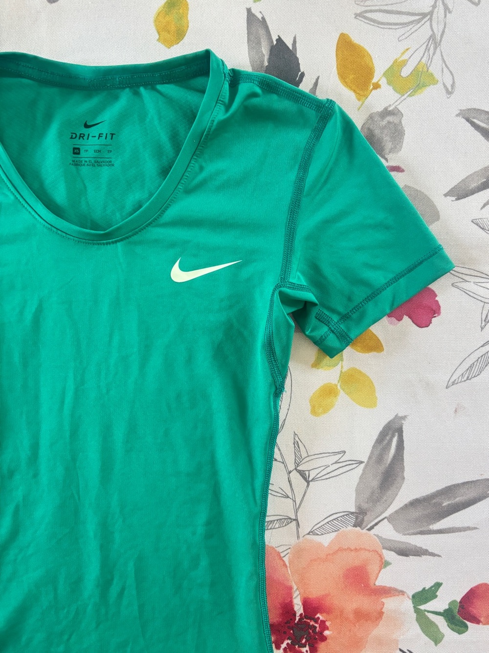 Nike - Women's Teal Dri-FIT Short Sleeve Shirt